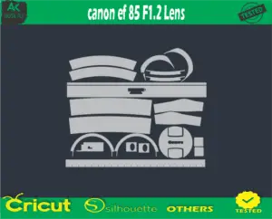 canon ef 85 F1.2 Lens Skin Vector Template