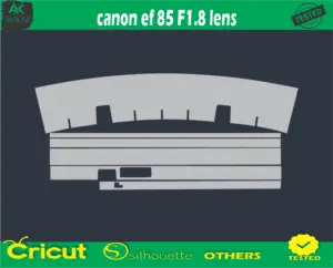 canon ef 85 F1.8 lens Skin Vector Template