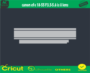 canon ef-s 18-55 F3.5-5.6 is ii lens Skin Vector Template