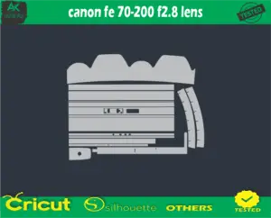 canon fe 70-200 f2.8 lens Skin Vector Template