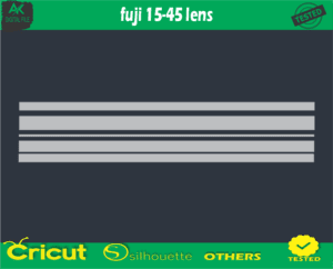 fuji 15-45 lens Skin Vector Template