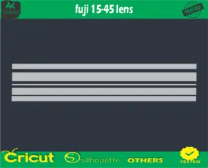 fuji 15-45 lens Skin Vector Template