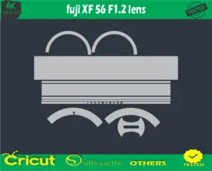 fuji XF 56 F1.2 lens Skin Vector Template