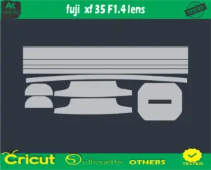 fuji xf 35 F1.4 lens Skin Vector Template