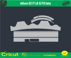 Nikon 35 F1.8 G FX lens Skin Vector Template
