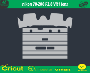 Nikon 70-200 F2.8 VR1 lens Skin Vector Template