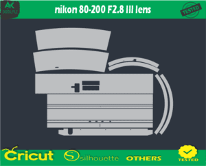 Nikon 80-200 F2.8 III lens Skin Vector Template
