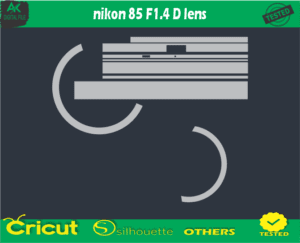 Nikon 85 F1.4 D lens Skin Vector Template