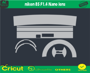 Nikon 85 F1.4 Nano lens Skin Vector Template