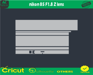 Nikon 85 F1.8 Z lens Skin Vector Template