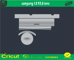 Samyang 12 F2.8 lens Skin Vector Template