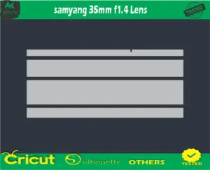 Samyang 35mm f1.4 Lens Skin Vector Template