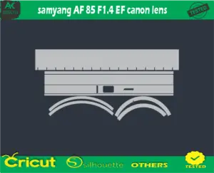 Samyang AF 85 F1.4 EF canon lens Skin Vector Template