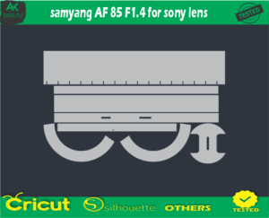 Samyang AF 85 F1.4 for Sony lens Skin Vector Template