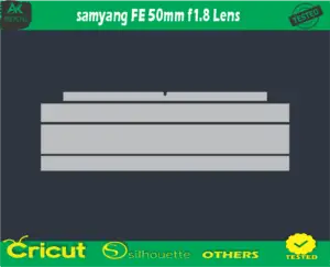 Samyang FE 50mm f1.8 Lens Skin Vector Template