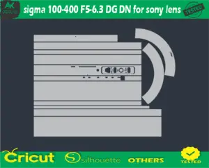 sigma 100-400 F5-6.3 DG DN for sony lens Skin Vector Template