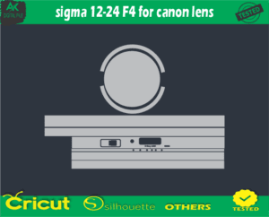 sigma 12-24 F4 for canon lens Skin Vector Template