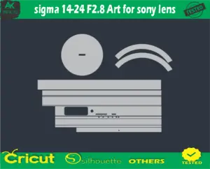 sigma 14-24 F2.8 Art for Sony lens Skin Vector Template