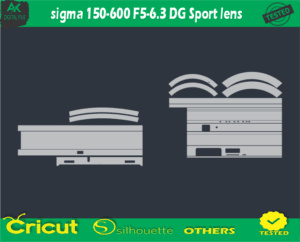 sigma 150-600 F5-6.3 DG Sport lens Skin Vector Template
