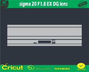 sigma 20 F1.8 EX DG lens lens Skin Vector Template