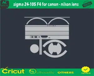 sigma 24-105 F4 for canon – Nikon lens Skin Vector Template