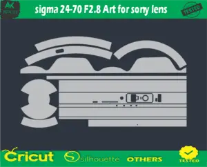 sigma 24-70 F2.8 Art for sony lens Skin Vector Template