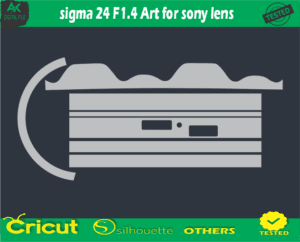 sigma 24 F1.4 Art for sony lens Skin Vector Template