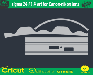 sigma 24 F1.4 art for Canon-Nikon lens Skin Vector Template