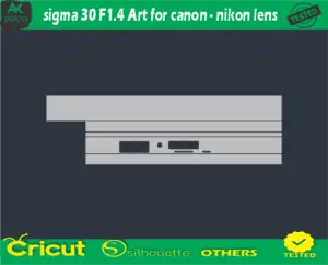 sigma 30 F1.4 Art for canon-Nikon lens Skin Vector Template