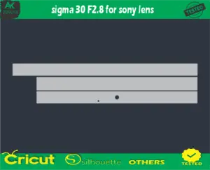 sigma 30 F2.8 for Sony lens Skin Vector Template