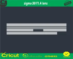 sigma 30 f1.4 lens Skin Vector Template