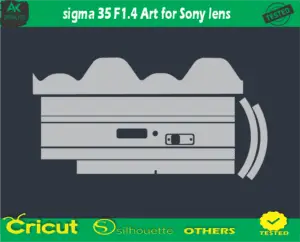 sigma 35 F1.4 Art for Sony lens Skin Vector Template