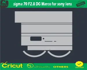 sigma 70 F2.8 DG Marco for sony lens Skin Vector Template