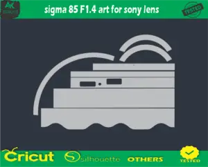 sigma 85 F1.4 art for sony lens Skin Vector Template