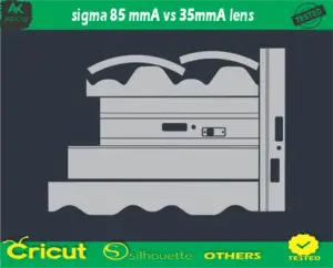 sigma 85 mmA vs 35mmA lens Skin Vector Template