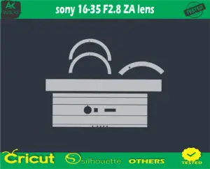 sony 16-35 F2.8 ZA lens Skin Vector Template