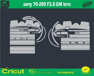 Sony 70-200 F2.8 GM lens Skin Vector Template