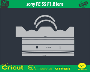 Sony FE 55 F1.8 lens Skin Vector Template
