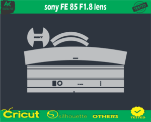 Sony FE 85 F1.8 lens Skin Vector Template