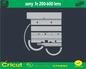 sony fe 200-600 lens Skin Vector Template