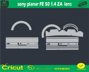 Sony planar FE 50 1.4 ZA lens Skin Vector Template