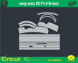 Sony zeiss 35 F1.4 fe lens Skin Vector Template