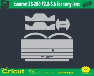 Tamron 28-200 F2.8-5.6 for Sony lens Skin Vector Template