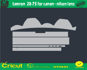 Tamron 28-75 for canon – Nikon lens Skin Vector Template