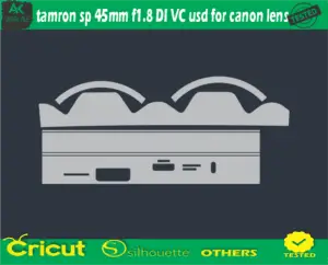 Tamron sp 45mm f1.8 DI VC usd for canon lens Skin Vector Template