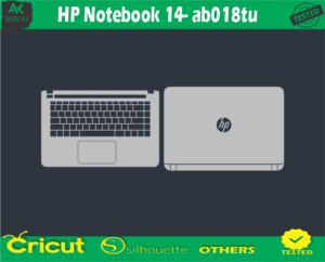 HP Notebook 14- ab018tu Skin Vector Template