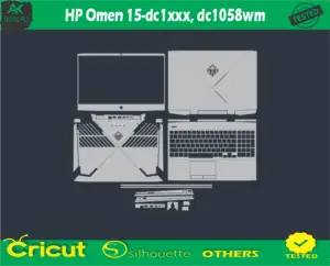 HP Omen 15-dc1xxx dc1058wm Skin Vector Template