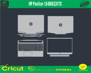 HP Pavilion 15-DK0231TX Skin Vector Template