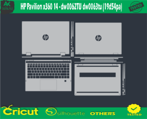 HP Pavilion x360 14 – dw0062TU dw0063tu (19d54pa) Skin Vector Template