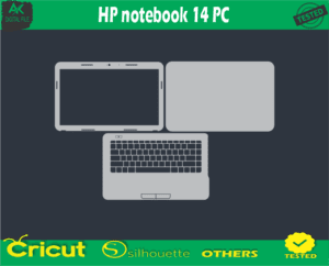 HP notebook 14 PC Skin Vector Template